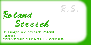 roland streich business card